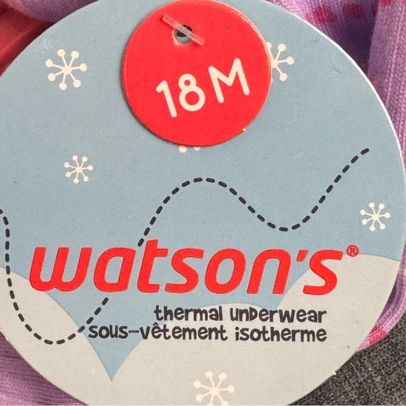 Kids Unicorn thermal underwear set - Purple and Pink by Watson 18 months NWT - Picture 6 of 7
